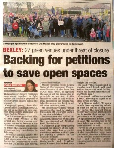 Recent open spaces campaign coverage in the News Shopper